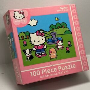 Sanrio HELLO KITTY 100 Piece Puzzle Dog Walking in the Park Vintage Unused